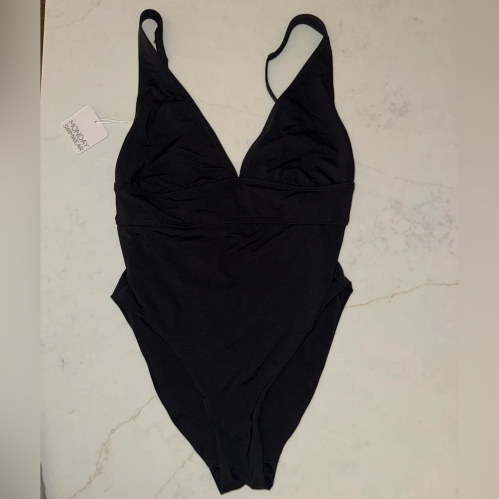 Monday Swimwear size S black one piece brand new